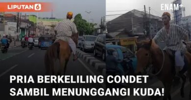 VIDEO: Heran, Pria Berkeliling Condet Sambil Menunggangi Seekor Kuda!