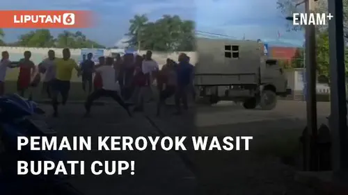 VIDEO: Bupati Cup Rusuh, Pemain Keroyok Wasit Yang Ternyata Anggota TNI!