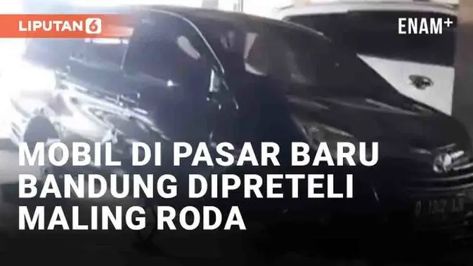 VIDEO: Viral Mobil di Pasar Baru Bandung Dilucuti Pencuri Rodanya
