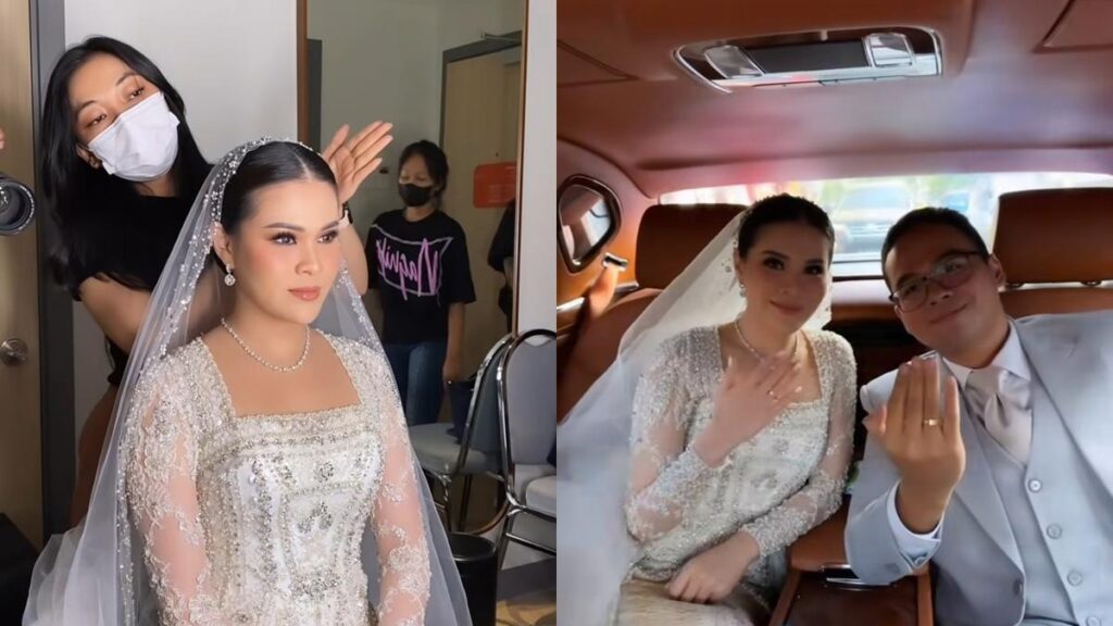 7 Momen Pernikahan Fritz Hutapea dan Chen Giovani, Pamer Cincin Romantis