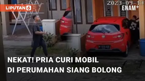 VIDEO: Viral Aksi Nekat Pria Curi Mobil di Perumahan Siang Bolong