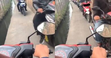 Viral Pengendara Motor Melawan Arah di Jalan Parit Sempit, Sedikit Disenggol Jadi Putri Duyung