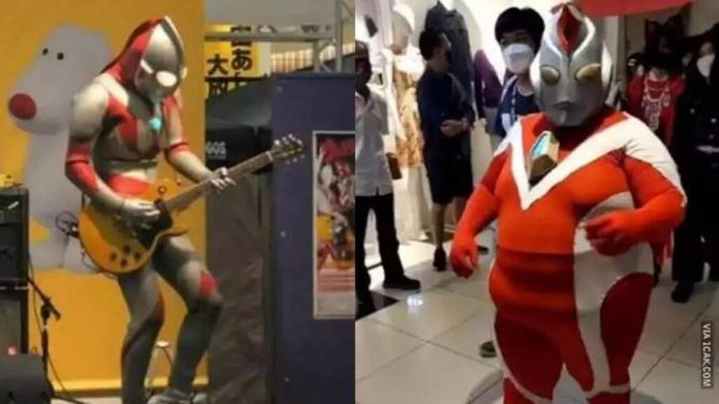 12 Potret Orang Berkostum Ultraman di Tempat Umum Ini Lucu-lucunya