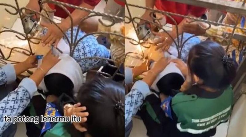 Viral momen malang kepala siswa tersangkut pagar sekolah, akan dikenang seumur hidup
