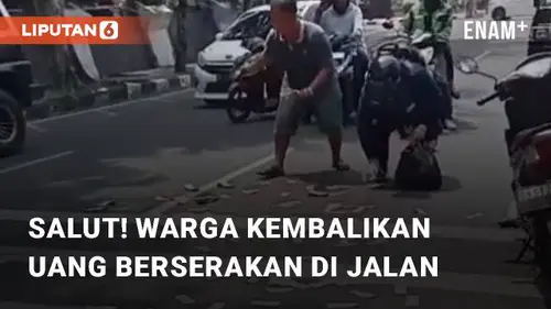 VIDEO: Viral Warga Ramai-Ramai Bantu Kumpulkan Uang Berserakan di Jalanan Medan