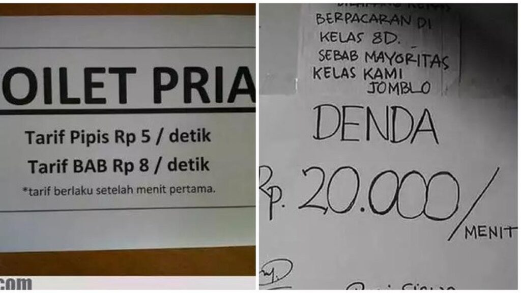 6 Harga yang tertulis di tempat umum jumlahnya menggelikan, harus dihitung dulu