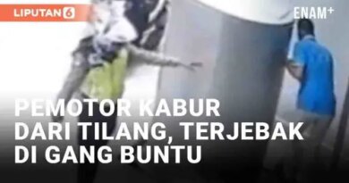 VIDEO: Ngakak! Pemotor Kabur dari Tilang dan Sembunyi di Gang Buntu, Endingnya Apes