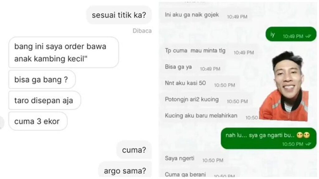 7 Perintah Obrolan Absurd dari Penumpang Taksi Motor Online Ini Bikin Geleng-geleng Kepala