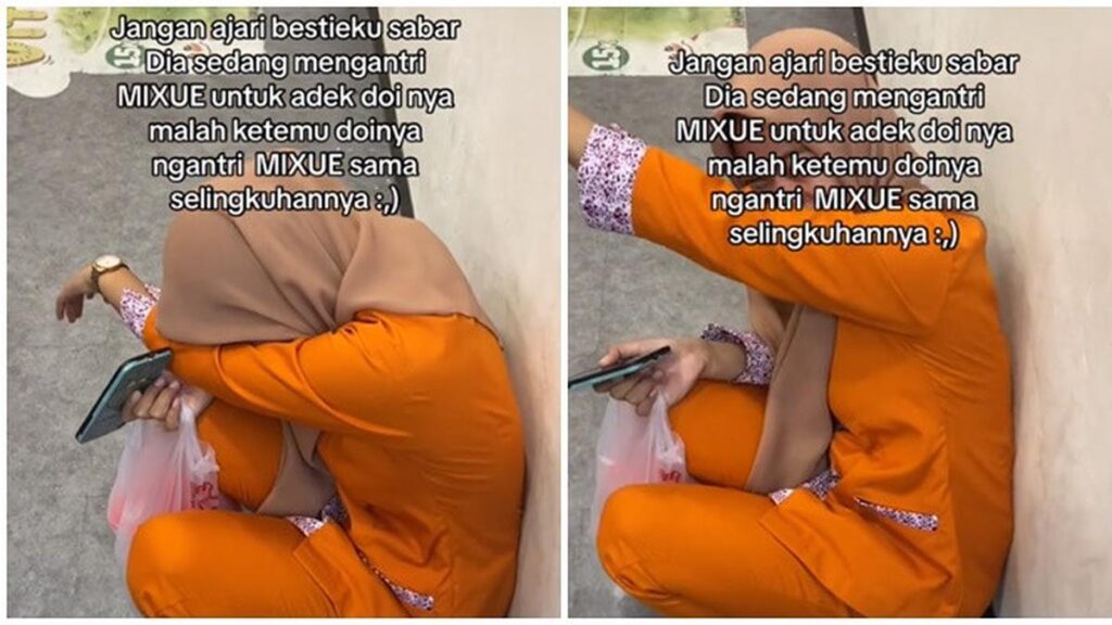 Rela antri es krim untuk adik pacarnya, wanita ini malah melihat pacarnya selingkuh