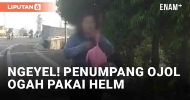 VIDEO: Ngeyel! Penumpang Ojol Tolak Pakai Helm Saat Ketemu Razia Gara-Gara Rambut
