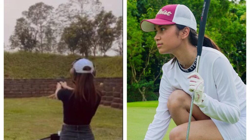 6 Potret Azizah Salsha Jajal Beragam Olahraga, Golf, dan Menembak