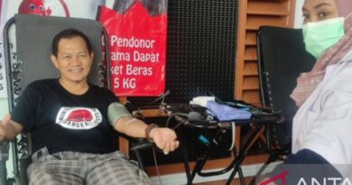 Remaja masjid Bangka sumbangkan 41 kantong darah