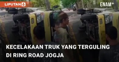 VIDEO: Viral Kecelakaan Truk yang Terguling di Ring Road Barat Yogyakarta!