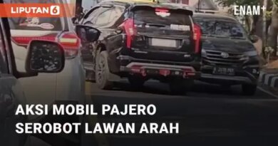 VIDEO: Aksi Mobil Pajero Serobot Lawan Arah, Buat Kemacetan Panjang!