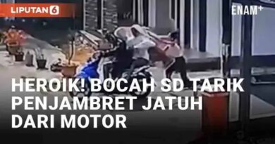 VIDEO: Aksi Heroik Bocah SD di Lampung Tarik Penjambret Sampai Jatuh dari Motor