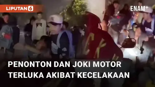 VIDEO: Penonton dan Joki Motor Terluka Akibat Kecelakaan Balap Liar di Jakarta Barat