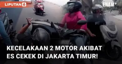 VIDEO: Detik-detik Kecelakaan 2 Motor Akibat Es Cekek di Jakarta Timur!