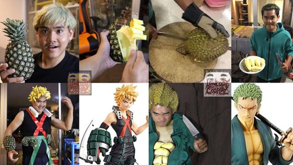 6 Cosplay Murahan Pakai Nanas dan Durian Ini Tidak Masuk Akal