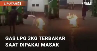 VIDEO: Detik-detik Gas LPG 3KG Terbakar Saat Dipakai Masak di Kulonprogo