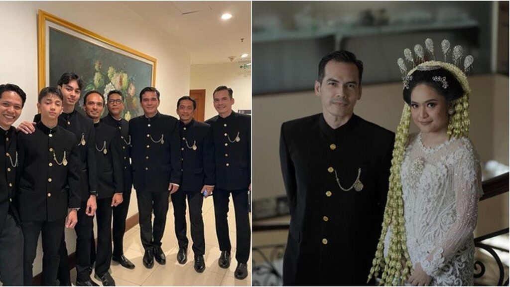6 Potret Syach Bersaudara Saat Pengiring Pria di Pernikahan Keponakannya, Tampil Gagah