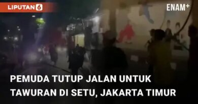 VIDEO: Viral Pemuda Tutup Jalan Untuk Lakukan Tawuran di Jalan Raya Setu, Jakarta Timur