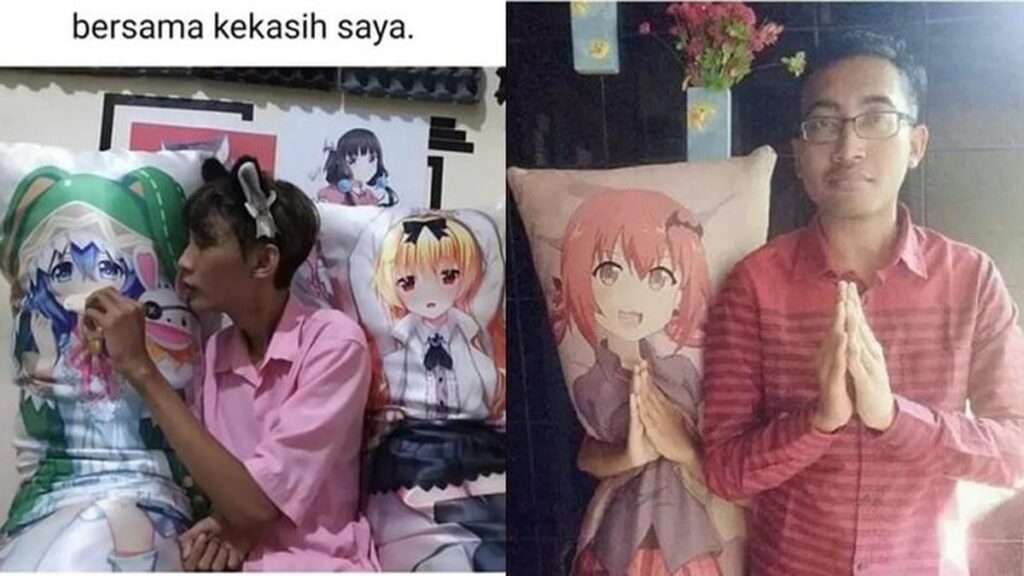 6 Potret Bantal Wibu Ini Aneh Banget, Gambar Anime Halu