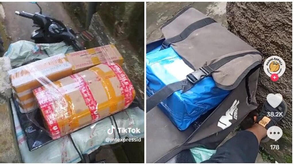 6 Potret Kurir Antar Paket di Gang Sempit Penuh Perjuangan, Harus Sabar