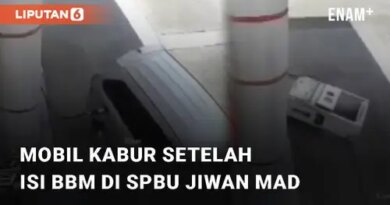 VIDEO: Detik-detik Mobil Kabur Setelah Isi BBM Di SPBU Jiwan Madiun