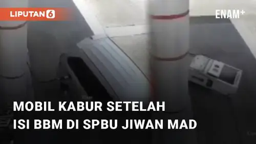 VIDEO: Detik-detik Mobil Kabur Setelah Isi BBM Di SPBU Jiwan Madiun