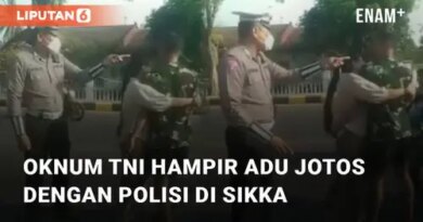 VIDEO: Detik-detik Oknum TNI Hampir Adu Jotos dengan Polisi di Sikka, Nusa Tenggara Timur