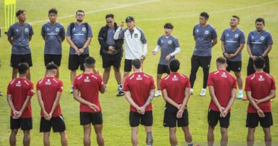 Latihan timnas Indonesia jelang lawan Brunei Darussalam