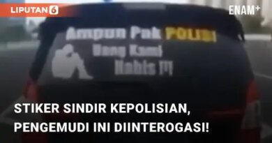 VIDEO: Pasang Stiker Yang Sindir Kepolisian, Pengemudi Ini Diinterogasi!