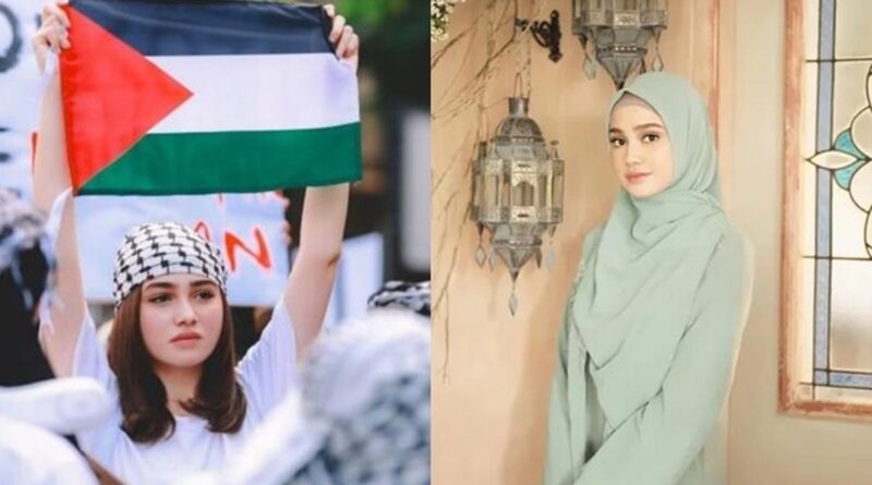 Potret berhijab 6 selebriti yang turun ke Jalan Bela Palestina pun banjir pujian