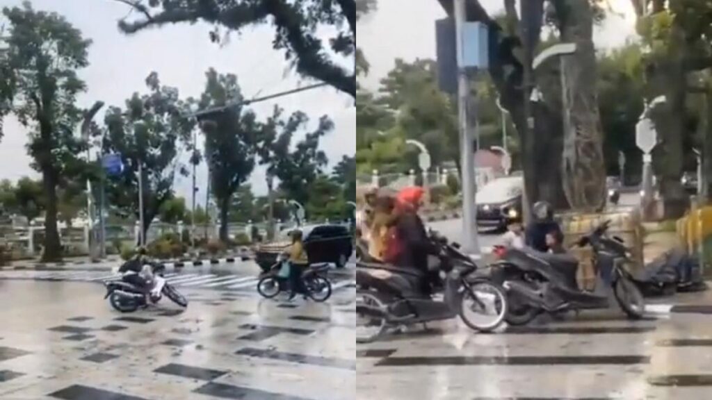 Viral Jalan di Medan Dilapis Keramik, Bikin Puluhan Pengendara Terpeleset