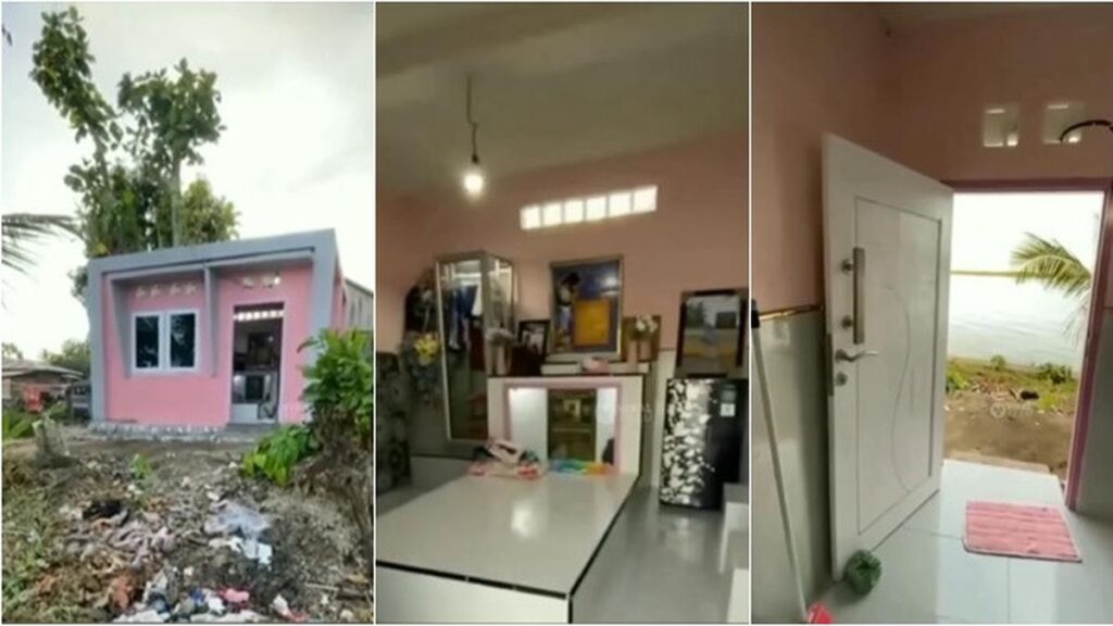 Istri membangun makam suami mirip rumah di tepi laut, memiliki kasur dan lemari es