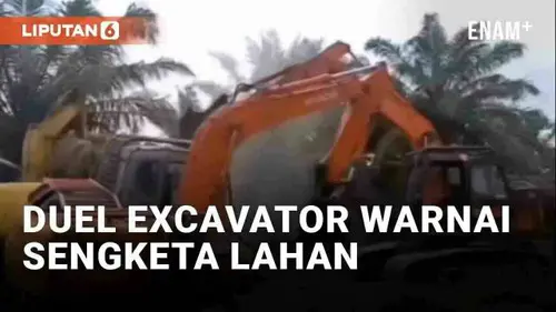 VIDEO: Viral Duel Excavator Warnai Sengketa Lahan Kelapa Sawit di Riau