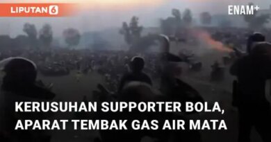 VIDEO: Terjadi Lagi, Akibat Kerusuhan Supporter Bola, Aparat Tembak Gas Air Mata