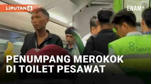 VIDEO: Viral Penumpang Citilink Merokok di Toilet Pesawat Rute Batam-Surabaya Diamankan Petugas
