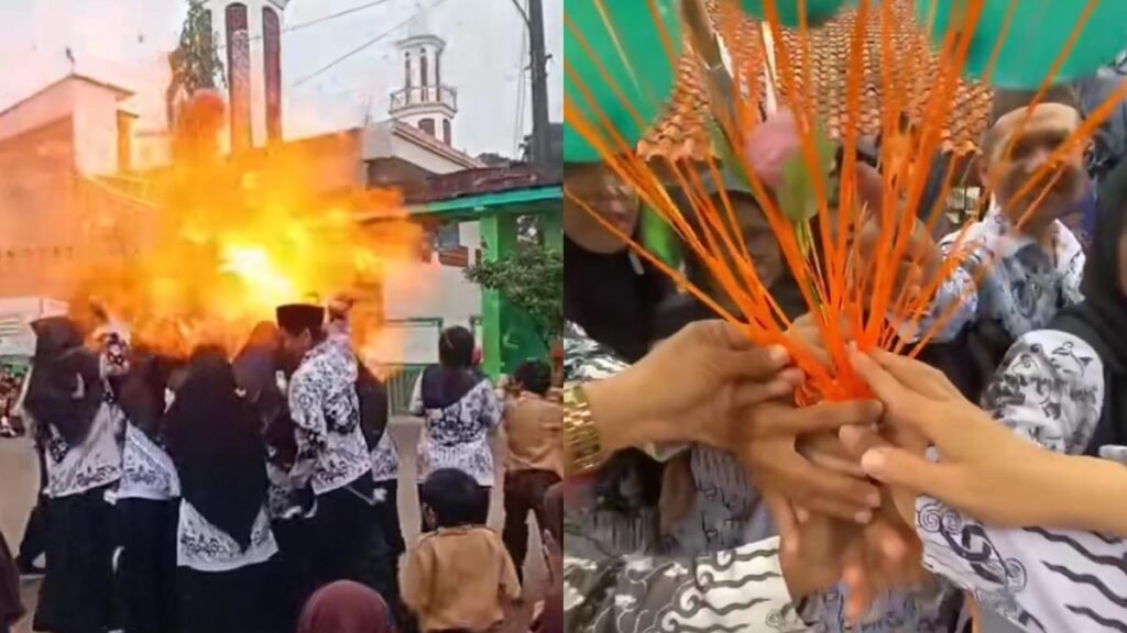 Viral Balon Meledak Saat Perayaan Hari Guru, Api Dipicu Korek Api