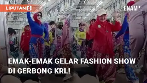 VIDEO: Momen Sekelompok Emak-emak Gelar Fashion Show di Gerbong KRL!