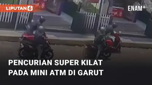 VIDEO: Detik-detik Pencurian Super Kilat Pada Sebuah Mini ATM di Garut