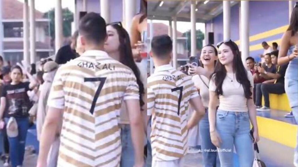 6 Potret Kemesraan Al Ghazali dan Laura Moane Saat Main Sepak Bola Bikin Fans Heboh