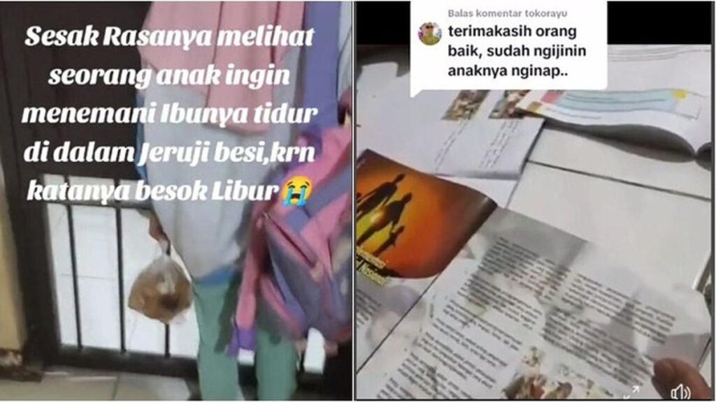 Momen haru seorang anak ingin tidur di penjara bersama ibunya saat liburan sekolah menjadi viral