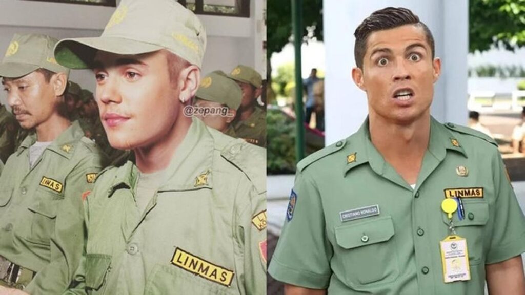 6 Editan Foto Selebritis Dunia Sebagai Satpam Ini Terlihat Konyol, Kocak