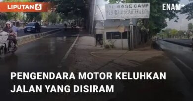 VIDEO: Pengendara Motor Keluhkan Jalan Ring Road yang Disiram Air di Yogyakarta