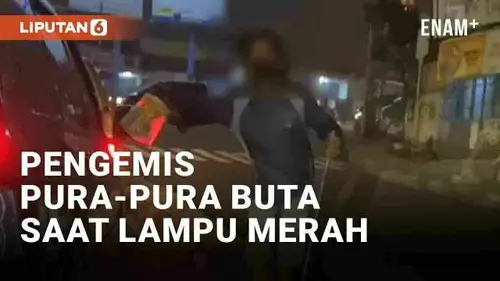 VIDEO: Viral Pengemis di Bandung Pura-Pura Buta Saat Lampu Merah, Jalan Santai Saat Lampu Hijau