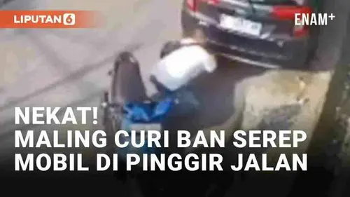 VIDEO: Aksi Cepat Maling Curi Ban Serep Mobil di Pinggir Jalan Cakung, Warganet: Cocok Jadi Kru Pitstop