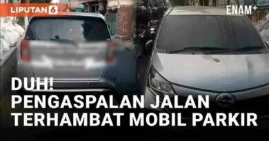 VIDEO: Viral Pengaspalan Jalan di Jaktim Terhambat Mobil Parkir Sembarangan, Proyek Gagal Rampung