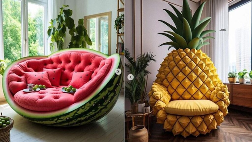 6 Sofa Berdesain Buah-buahan Ini Tampil Unik dan Estetik, Bikin Lapar Melihatnya