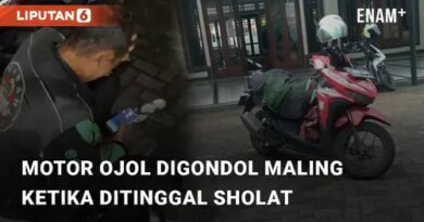 VIDEO: Parah, Motor Ojol Digondol Maling Ketika Ditinggal Sholat di Masjid!
